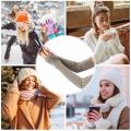 Long Fingerless Gloves Elbow Long Fingerless Thumb Hole Gloves Knitted Fingerless Gloves Thumb Hole Gloves For Women And Men. 
