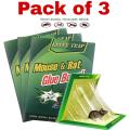 Pack of 3 - Mouse & Rat  Glue Traps - Special  Catch Mouse & Rat Bond Trap - Mouse Trap Book -  Mouse Catcher Glue Book - Rat Glue Pad - Mouse and Rat Trap Glue Book with Extra Stickiness. 