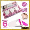 Pack Of 6 Ladies Safety Razor Women Shave Body Razor Disposable Razor Girls Best Hair Remover Painless Cuttles Hair Remover Soft Blades Body Hair Remover. 