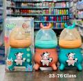 2376 Baby Glass Feeders Bottle wide Neck Teat Imported Baby Glass Feeder Bottle for Kids. 