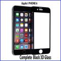 Apple Iphone 6 Plus Black Complete Tempered Glass Screen Protector For iPhone 6+. 
