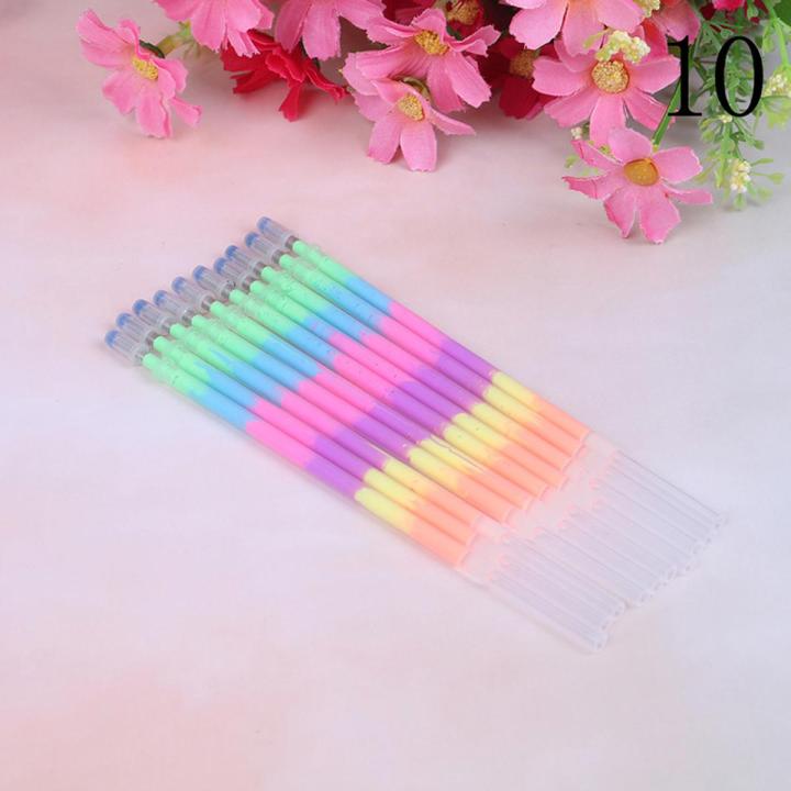 210P Multi Color Rainbow Refill Highlighters Gel Ink Pen Refill School Supplies
