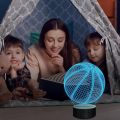 Lampeez Basketball Night Light Kids 3D Optical Illusion Lamp with 16 Colors Changing Remote Control Birthday Xmas Valentine's Day Gift Idea for Sport Fan Boys Girls. 