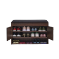 Premium Quality Entrance 2 Tiers Shoe Rack Shoe Cabinet Shoe Storage Bench with Folding Padded Seat. 