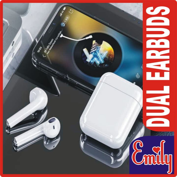 I7 Bluetooth Wireless Headset Earbuds For all Phone Best quality sound fast pairing connect excellent sound with bass low consumption and saves energy bluetooth Earbuds Bluetooth Wireless Headset Both Ear Earbuds Airpods Air Pro TWS True Wireless Stereo
