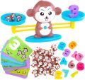 Monkey Balance Math Game, Monkey Weighing Scale Montessori Educational Stem Counting Toys for Kids 3 4 5 Years Old Age (E). 