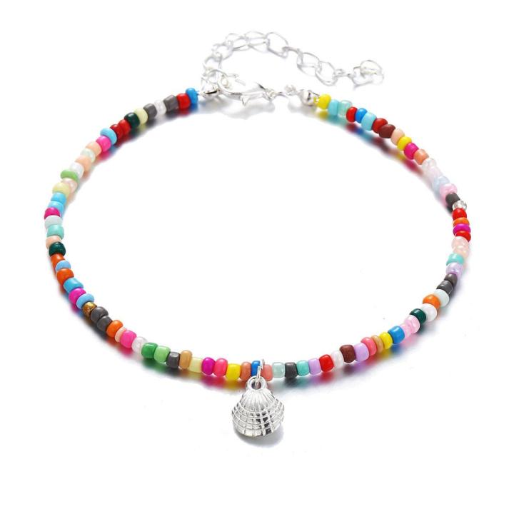 Boho Ankle Bracelet Bohemian Colorful Beads Lightweight Anklet