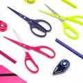 Deli Funny Skull Stainless Steel Student Scissors - Symmetric Handle - Printed Blades - Blunt Tip 5.25  - 135mm - 6064. 