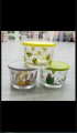 3 PCs Glass Raita Chatni Bowl with Cap (190 Ml). 
