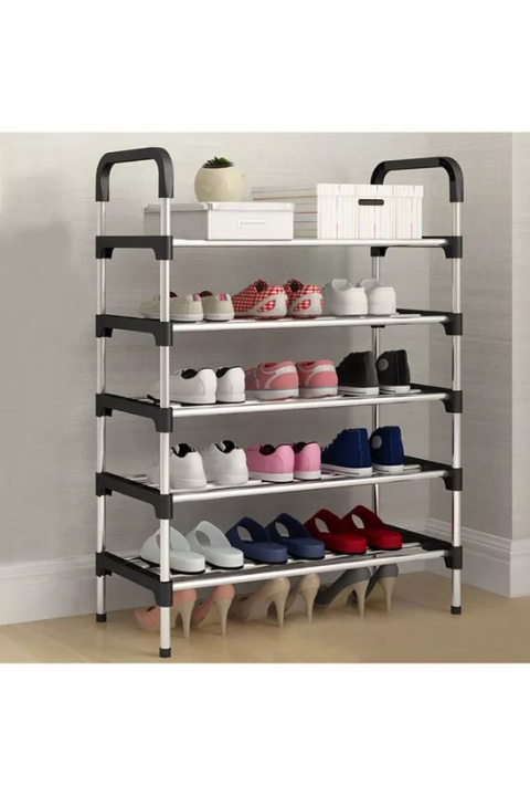 4,5,6%20Layer%20Shoe%20Rack%20Multifunctional%20Book%20Rack%20Accessories%20Rack%20for%20Home%20and%20Office%20Durable%20Non%20Breakable%20Shoe%20Organizer%20Stainless%20Steel%20Layer%20Shoe%20Rack%20Easy%20Assembly%20(Randomly%20Color)%20-%20Image%203