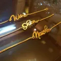 Love Style Font Necklace or Bracelet, Name Necklace or Bracelet, Name Locket, Personalized/Customized Design Name, Pendant Necklace For Both - Custom Necklace - Name Necklace - Gift Item - New Arrival - Name Locket for Women/Men. 
