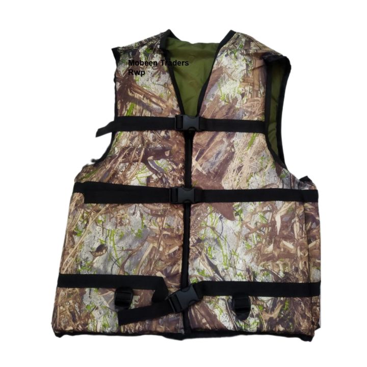 Camouflage Color Best Quality Fabric ,Strips ,and  buckle Life Jacket By Mobeen traders Rwp