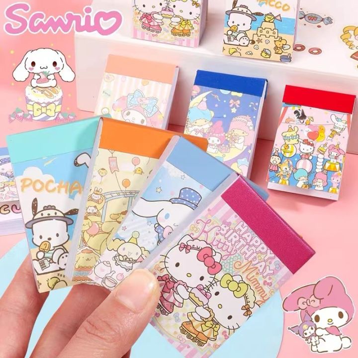 Sanrio Mini Sticker Book Cute Kuromi Washi Paper Stickers DIY Notebook Scrapbook Decoration
