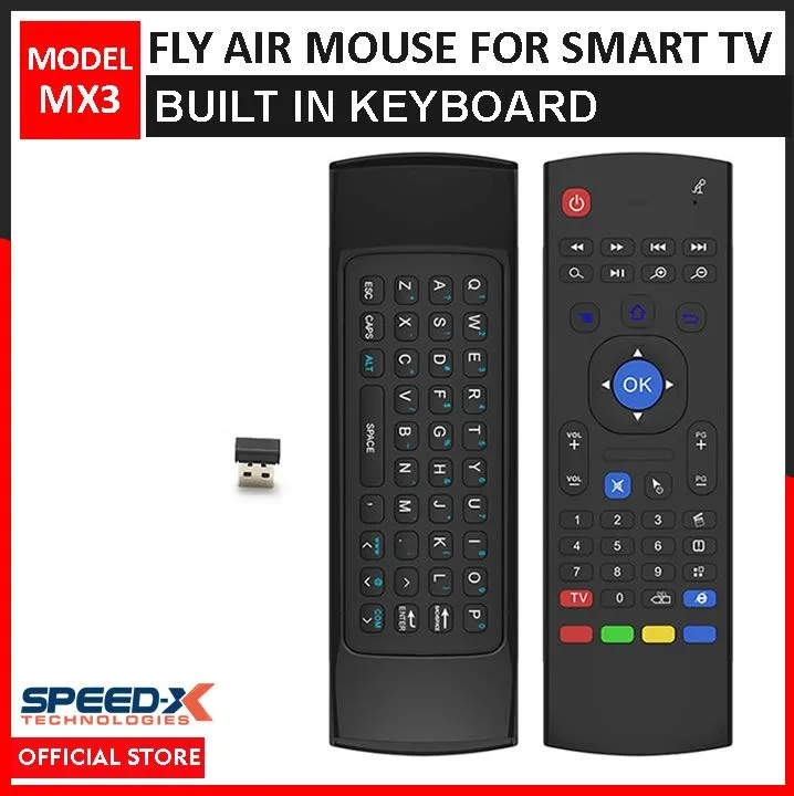 SpeedX Mx3 Air Mouse Remote Control for Smart TV Android TV Box Smart Fly Air Mouse for Smart LED LCD Television