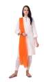 Orange Crinkle Chiffon Dupatta For Girls/Ladies-Overlocked. 