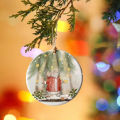 Christmas Wall Decor Adorable Cartoon Rat Christmas Tree Ornament Festive Red Jacket Hanging Decoration for Home Car Cute Holiday Decor for Holiday Window Decoration. 