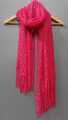 Punch PInk  Lightweight Narrow Net Stole Scarf For Ladies and Girls and Many More Colours on SubRung Black Yellow White Blue Red Pink. 