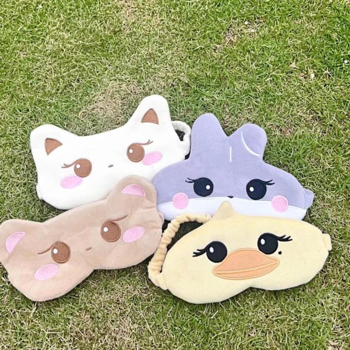 Kpop Idol BLACKPINK Character Cute Cartoon Eye Mask Sleep Soft Cover Padded Hade Sleeping Aid Night Eyepatch