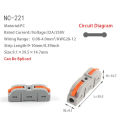 Mini Quick Wire Connector Wire Terminal 1 in multiple out Best For Car Bike Wiring Solar Wiring  Mini Quick Wire Conductor Connector Universal Compact 2/3 Pin Splicing Push in Terminal Block 1 in multiple out. 