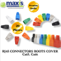 RJ45 Connector Boots For Cat5 Cat5e Cat6 Cate7 Strain Relief Rubber Boot Crimped Caps Covers Ethernet Network LAN Patch Cable Connector Boot Plug End Connectors Cover BOOT. 