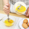 Semi Automatic Egg Beater 304 Stainless Hand Pressure Rotating Hand Mixer Self Turning Egg Stirrer Kitchen Accessories Egg Tools. 