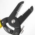 sourcing map Yellow Blk Plastic Handle Wire Stripper Cutter Crimper. 