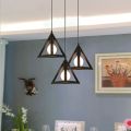3 in 1, Tri-angle with bar Matte Black Pendant Light Fixtures Over Kitchen Island, Hanging Ceiling Lights, E26/E27 Medium Base, Adjustable Height, Bulbs not Included.. 