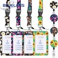 Hidden Retractable Badge Holder Sunflower Design Id Card Holder with Lanyard Stylish Multi-functional Badge Holder for Hidden Disabilities Stretchable Trendy Perfect for Southeast Asian Buyers. 