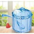 MS - Acrylic Sugar Pot With Lid & Spoon. 