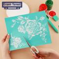 Adhesive Back Stencil Reusable Self-adhesive Letter Stencils for Diy Crafts Home Decor Perfect for T-shirts Bags Wood Projects Easy to Use Clean Silk Screen Printing Stencil. 