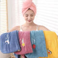 Microfiber Thick Coral Fleece Absorbent Quick-drying Cap Confinement Cap Women's Bag Turban Shower Cap Household Dry Hair Towel 1Pcs. 