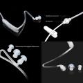 Anti-Radiation Mono Earphones 3.5mm Stereo Acoustic Hollow Air Tube Wired Earpiece Earbuds Hands-free With Mic Headsets. 