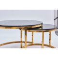 IMPORTED Corner / Coffee / Side Table SET Stainless Steel Electroplated Gold X-33. 
