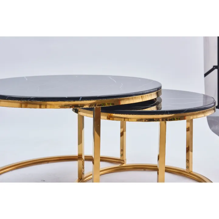 IMPORTED%20Corner%20/%20Coffee%20/%20Side%20Table%20SET%20Stainless%20Steel%20Electroplated%20Gold%20X-33%20-%20Image%205