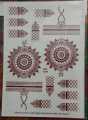 Waterproof Red Henna Mehndi Temporary Tattoo Mehndi Sticker for Girls Hand Henna Classic Design Sticker Tattoo Instant Mehndi Sticker. 