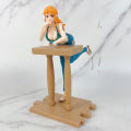 BataBata Anime One Piece Luffy Ace Nami Hancock Figure Bar position Sitting posture Action Figure PVC Model Doll Collection Toy Gift Kids. 