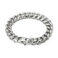 Douyin Internet celebrity with the same style of dropshipping European and American fashion simple electroplating encrypted titanium steel men's bracelet necklace. 