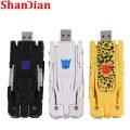 SHANDIAN USB flash drive 32GB Cartoon U disk 16GB Transformers Model Memory stick 8GB Pen drive 64GB Hi-Speed USB stick. 