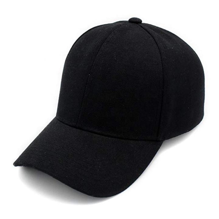 Sports Cap for Men Plain Caps for Baseball Cricket Adults Outdoor Sun Hats with Curved Brim in Black Blue and White Caps for Men with Adjustable Buckle on Back Best for Summer and Casual Streets Wear