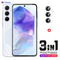 Relaxtoo For Samsung Galaxy A55 5G 3in1 Hydrogel Screen Protector Soft Film For Samsung A55 Galaxy A55 Full Cover Front Back Protective Film Camera Sticker. 