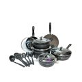 Non Stick Set - 17 Pcs - Cookware Set - All Item Set - Kitchen Set - Black and Red. 