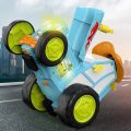 Crazy Jumping Car with Music Lights, Remote Control Vehicle, Infrared Stunt Cars, Upright RC Truck, Funny Toys for Kids. 