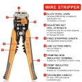 Automatic Wire Cutter 5 in 1, and Self Adjusting Wire Striper | Cutter | Crimper, 8 Inch Multi Pliers For Electrical Tools Pliers. 