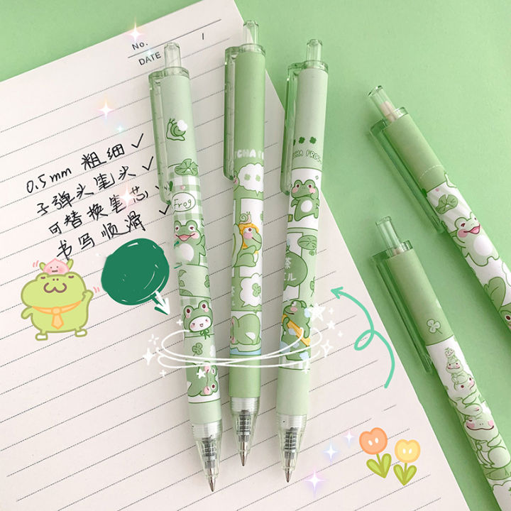 6Pcs ese Stationery Cute Pens School Korean Stationery Pen Kawaii Pen 0.5mm Podazz