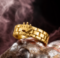 Rolex Gold Crown Design Stainless Steel Ring for Men | Premium Fashion Ring. 
