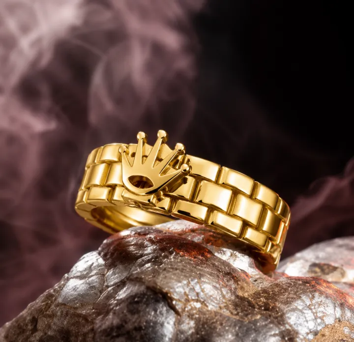 Rolex%20Gold%20Crown%20Design%20Stainless%20Steel%20Ring%20for%20Men%20%7C%20Premium%20Fashion%20Ring%20-%20Image%203