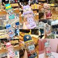 Cartoon Print Plastic Baby Water Bottle With Portable Anti Fall Straw 600ml. 