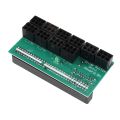 2X Breakout Board 1600W for ETH ZEC Mining Server Power Supply Adapter GPU PSU 10X6Pin Hub for BTC Mining. 