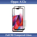 Oppo A12e Full Black 9D|5D|6D|10D|11D|21D Tempered Glass Screen Protector Full Glue Edge To Edge For Oppo A12e. 