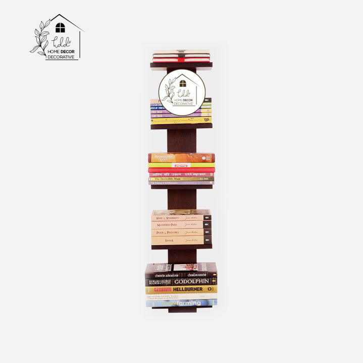 Elegant Wall Mount Book Shelf for Home & Office/Free-Standing Holder Organizer/Wall Display Case with 5 Racks Book Storage Organizer/Study RoomBook Shelf Wood Open Book Shelf DIY (Do-It-Yourself) by Home Décor Decorative